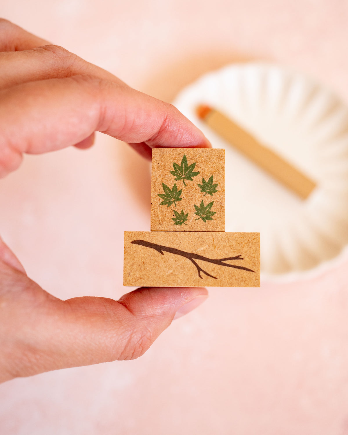 Tampons Momiji Branche Feuilles d'Erable Akane (3 tampons)