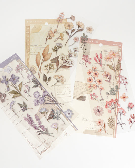Paper and Plant Mind Wave Botanical Stickers (3 colors available)