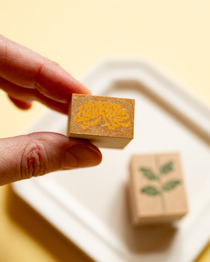Akane Chrysanthemum Flower Stamps