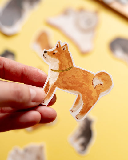 Shiba Ciao Dog Stickers