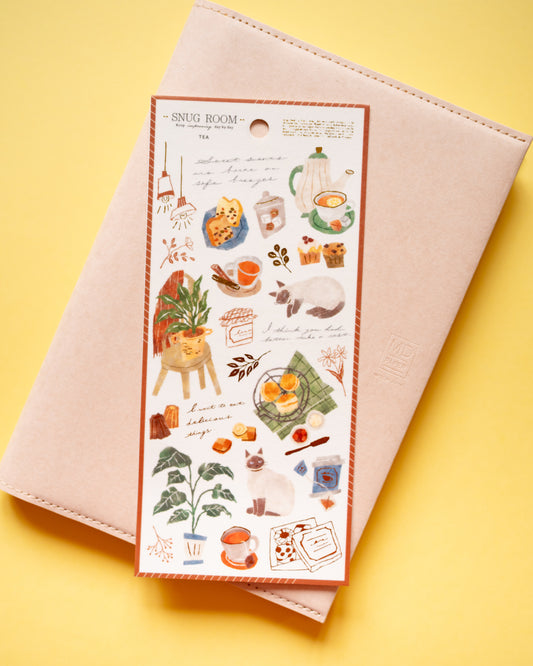 Stickers Chat et Thé Snug Room
