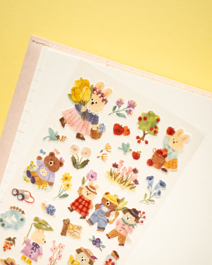 Stickers Lapin et ses copains Pique-nique Merry Friends