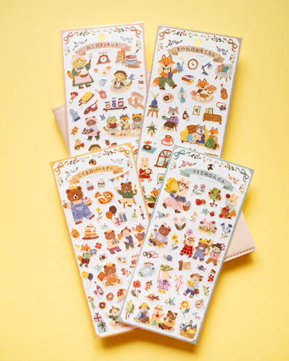 Stickers Ours et ses amis Anniversaire Merry Friends