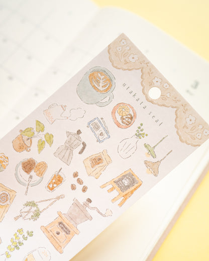 Stickers Café Utakata Seal Coffee