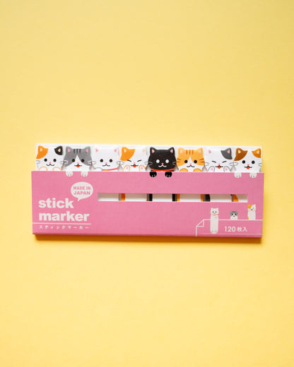 Bloc-notes Autocollants Marque-Pages Chat Stick Marker