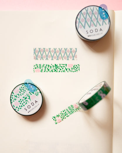 Masking tape Flowers Soda 5th Edition King Jim