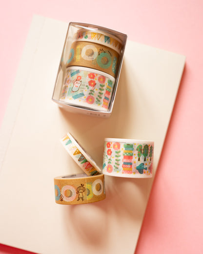 Set of 3 rolls of Mizutama Masking Tape
