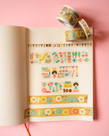 Set of 3 rolls of Mizutama Masking Tape