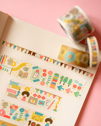 Set of 3 rolls of Mizutama Masking Tape