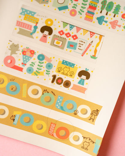 Set of 3 rolls of Mizutama Masking Tape
