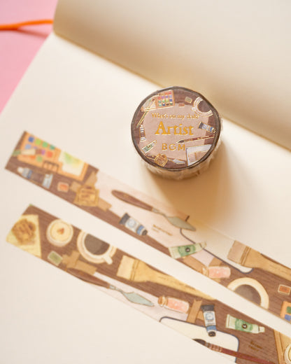 Masking Tape Artist My Desk BGM