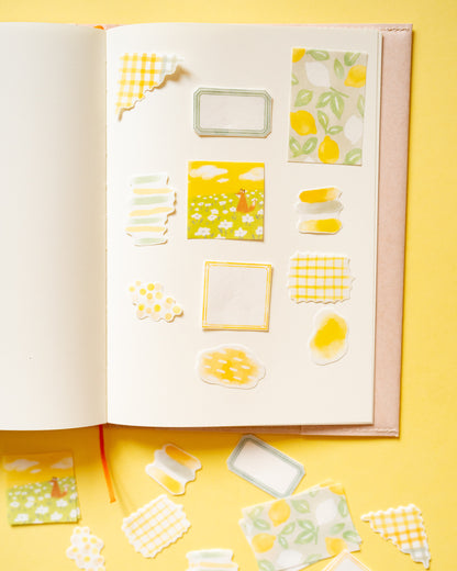 Hocco Deco Flake Yellow Stickers