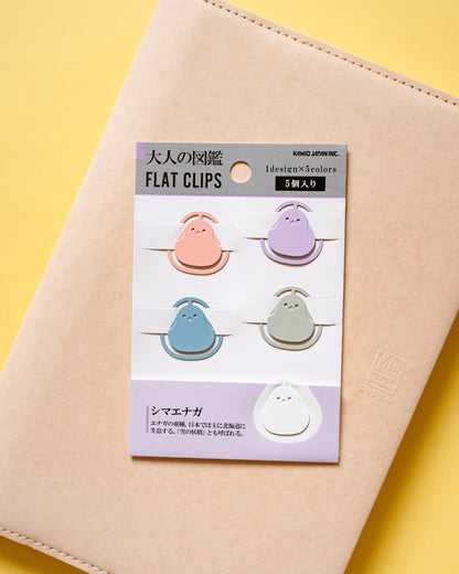 Shimaenaga Birds Flat Bookmark Clips