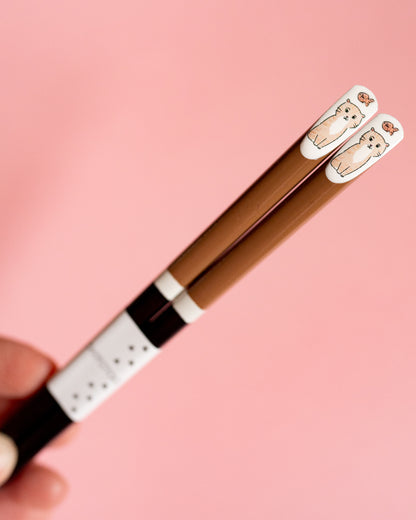 Cat Chopsticks and Chopstick Rest Set