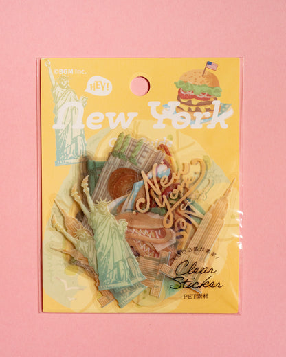 City Walk New York Stickers - Clear Seal BGM