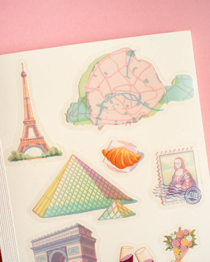 City Walk Paris Stickers - Clear Seal BGM