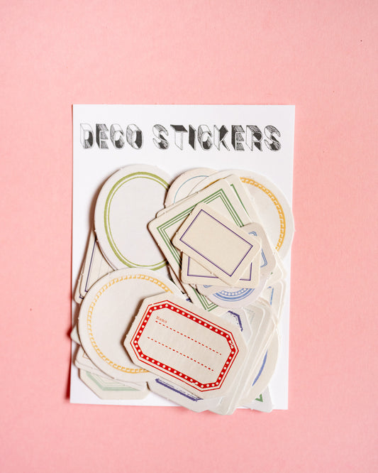 Retro label stickers