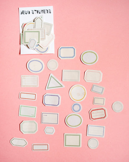 Stickers étiquettes retro
