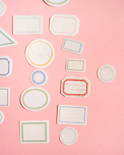 Stickers étiquettes retro