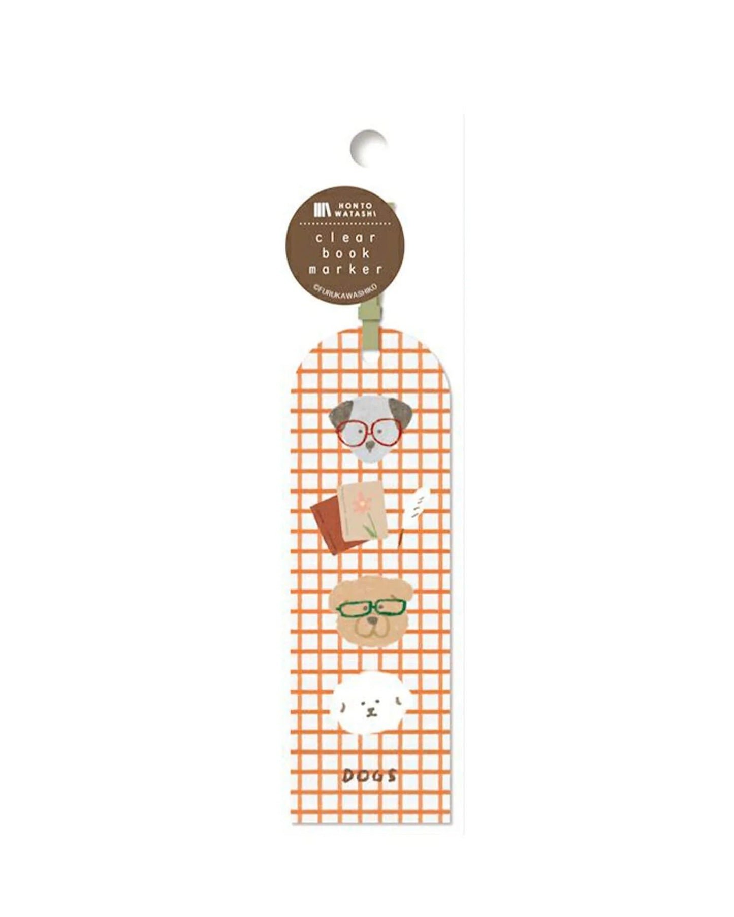 Marque-page transparent Book and Dog Hontowatashi Furukawa Paper