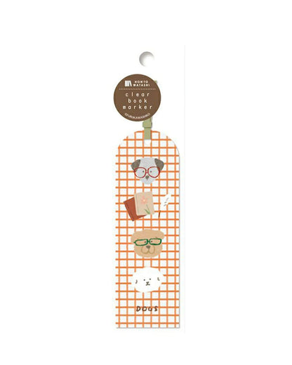 Marque-page transparent Book and Dog Hontowatashi Furukawa Paper