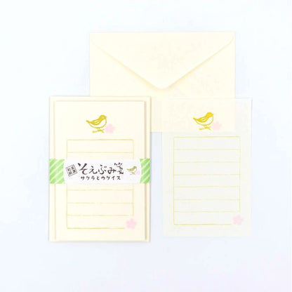 Mini Set Papier à Lettre Sakura and Uguisu Furukawa Paper