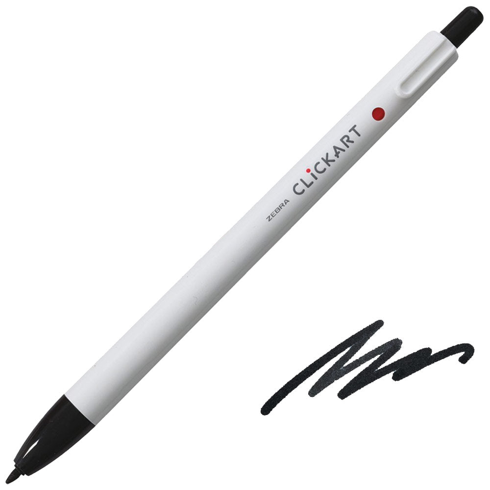 Zebra ClickArt Retractable Felt Tip Pen 0.6 mm – Colour of your choice
