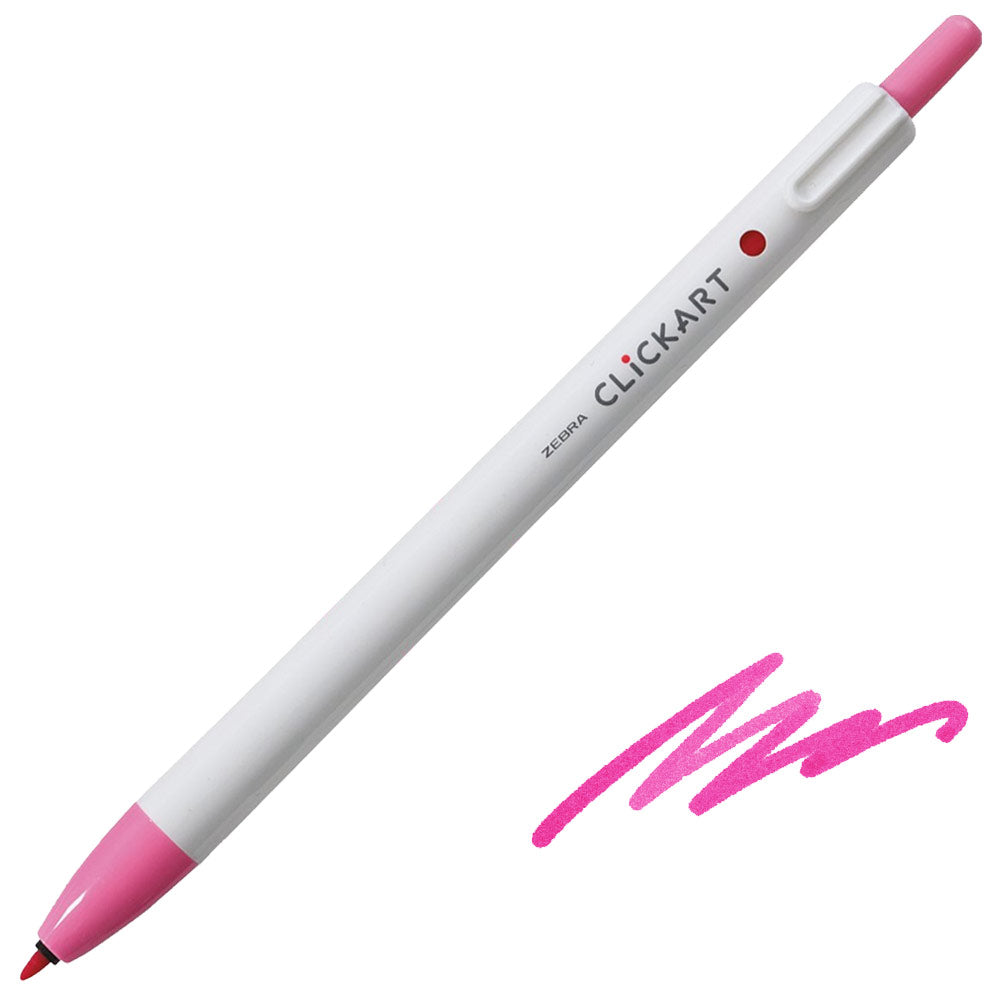 Zebra ClickArt Retractable Felt Tip Pen 0.6 mm – Colour of your choice