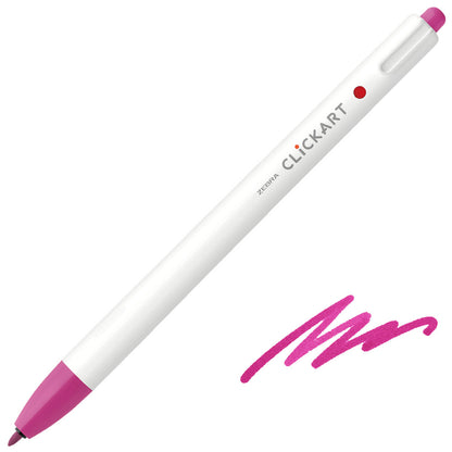 Zebra ClickArt Retractable Felt Tip Pen 0.6 mm – Colour of your choice