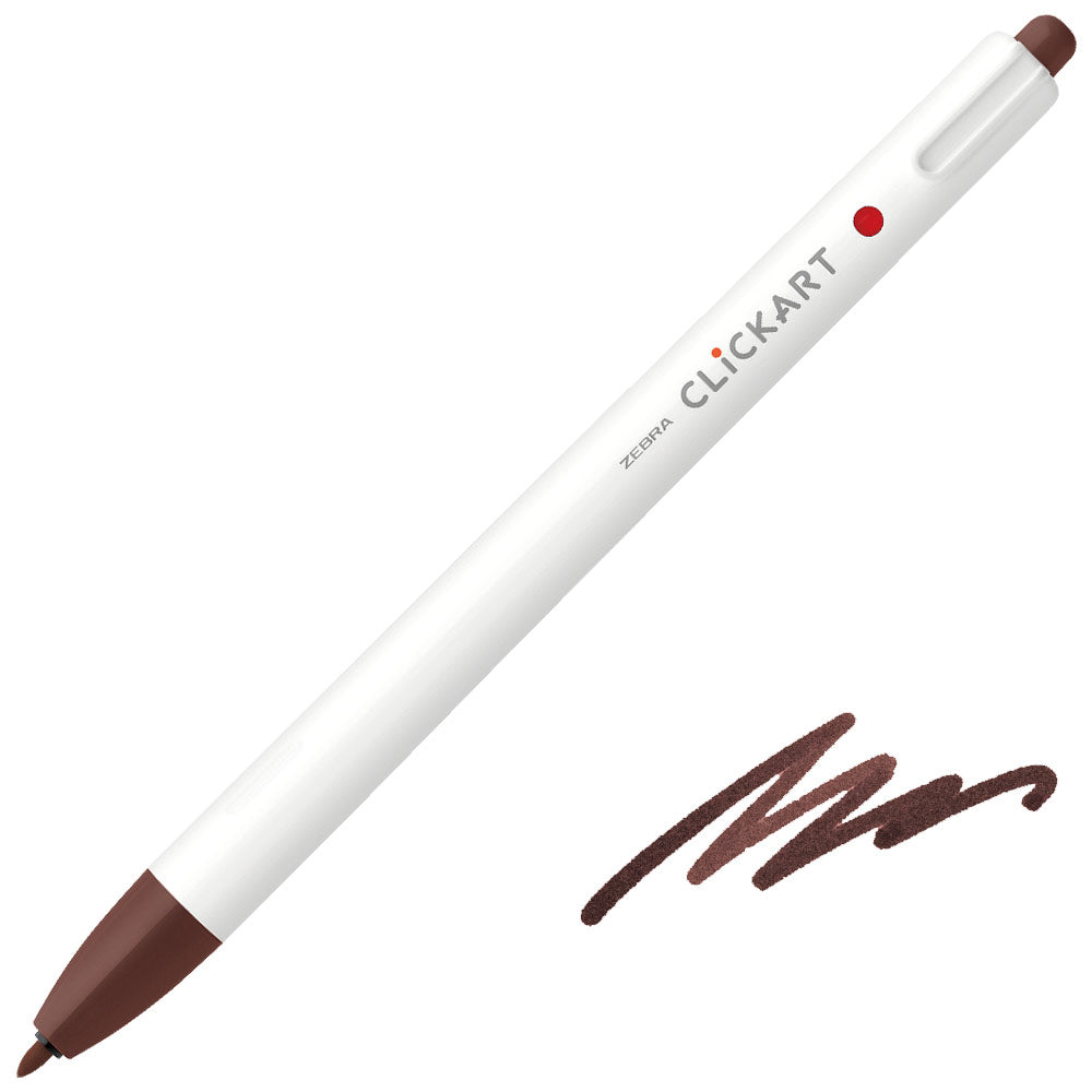 Zebra ClickArt Retractable Felt Tip Pen 0.6 mm – Colour of your choice