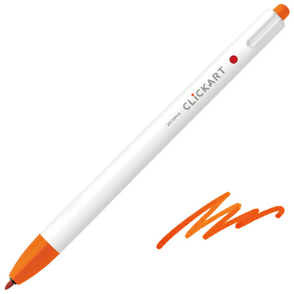 Zebra ClickArt Retractable Felt Tip Pen 0.6 mm – Colour of your choice