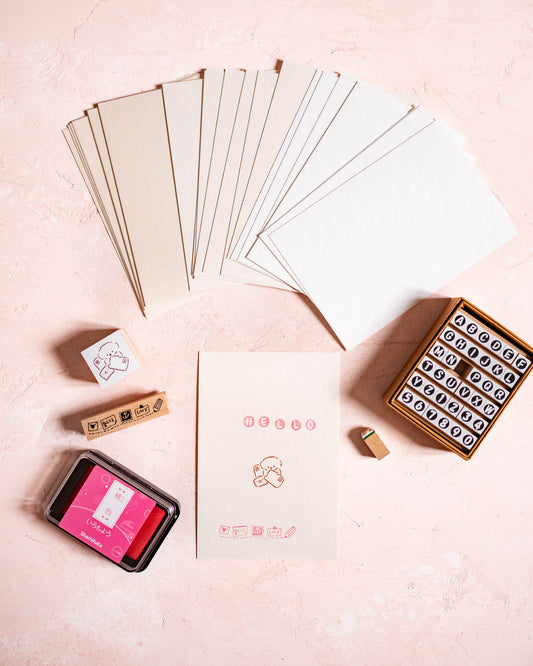 Cartes Messages Vierge à Décorer Papier Japonais Hankodori