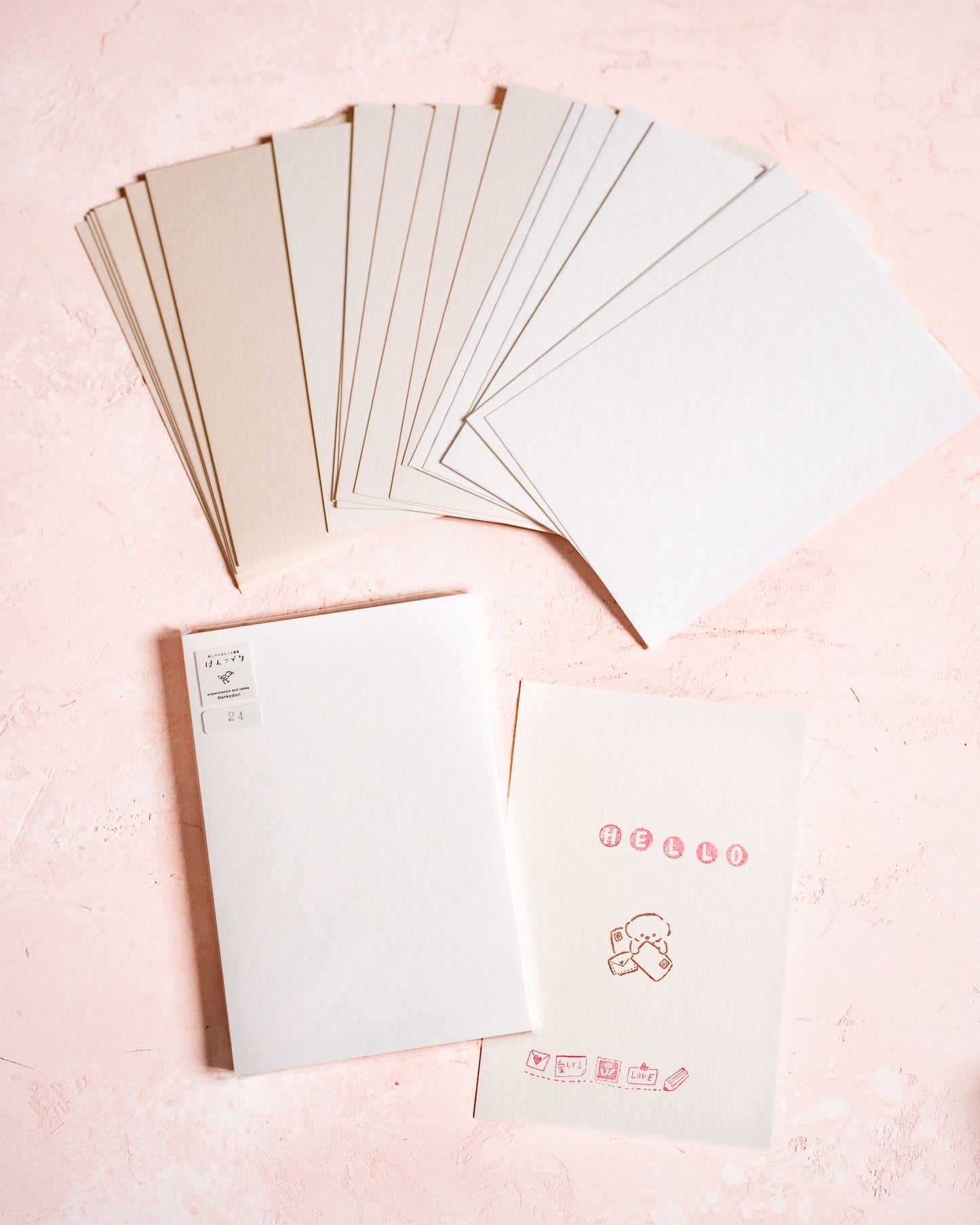 Cartes Messages Vierge à Décorer Papier Japonais Hankodori