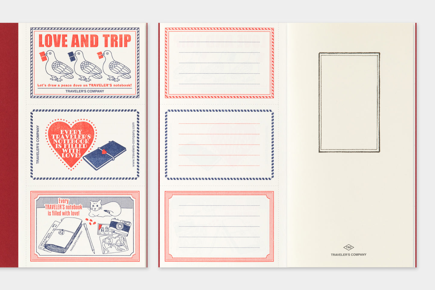 Carnet Papier Crème Love And Trip Regular Traveler's Company Notebook Edition Limitée