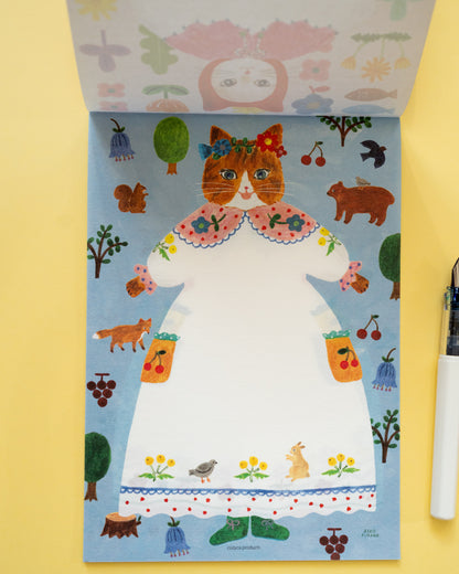 Bloc de Papier à Lettres Chats en Robe Aiko Fukawa