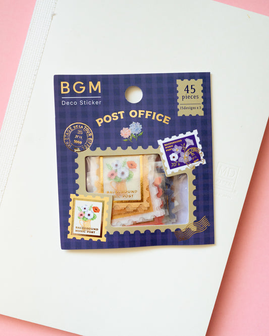 Washi Flakes Stickers Stamps Flowers