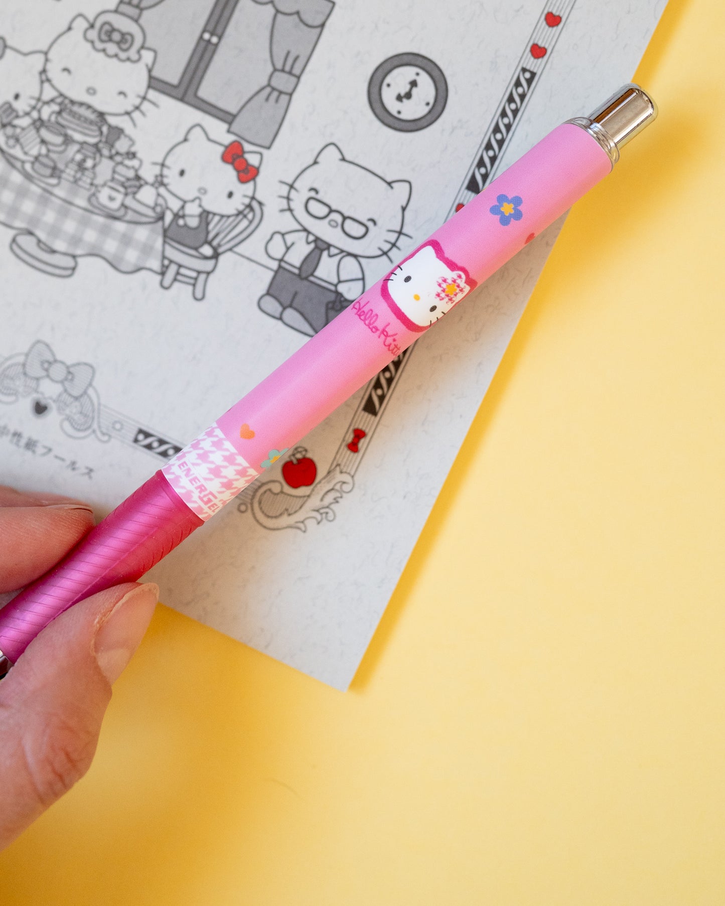 Stylo-bille gel Sanrio Hello Kitty Fleurs