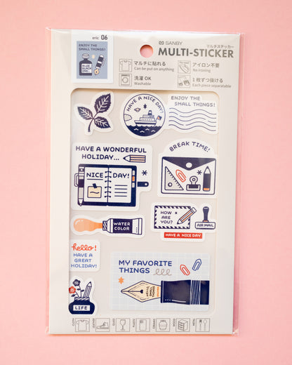 Stickers adhésifs polyvalents – Sanby Multi Stickers Eric Small Things (4 designs au choix)