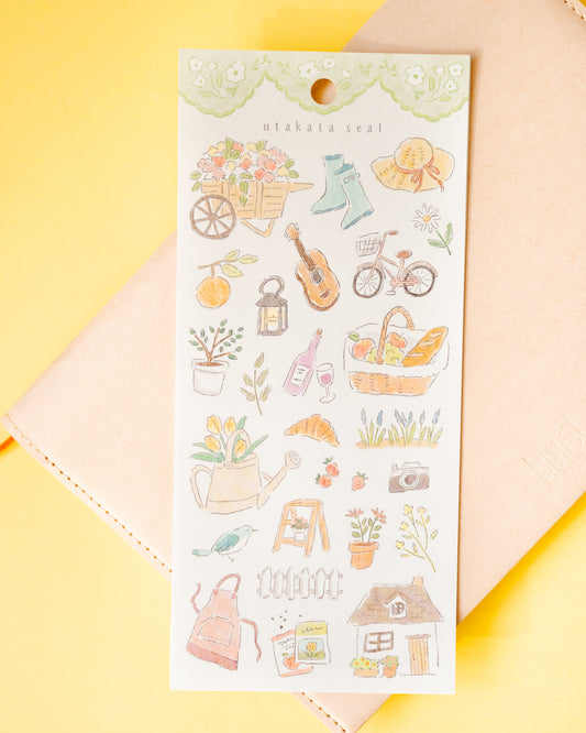 Stickers Maison Utakata Seal Garden