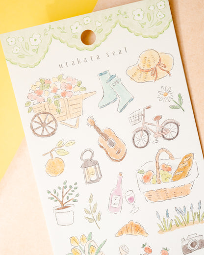 Stickers Maison Utakata Seal Garden