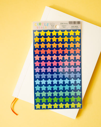 Stickers Etoiles Multicolores Circle Seals