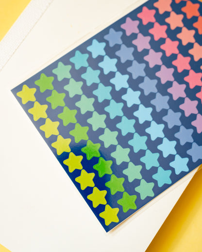 Stickers Etoiles Multicolores Circle Seals