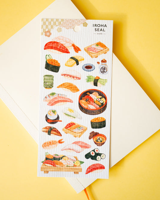 Sushi Iroha Seal Stickers