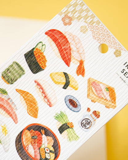 Sushi Iroha Seal Stickers