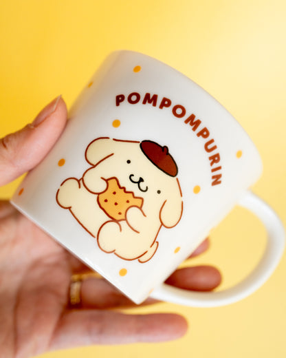 Mug en porcelaine Sanrio – Pompompurin et son cookie