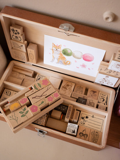 Boîte pour Organiser votre Papeterie Toga Wood Classiky Desk Tools Box