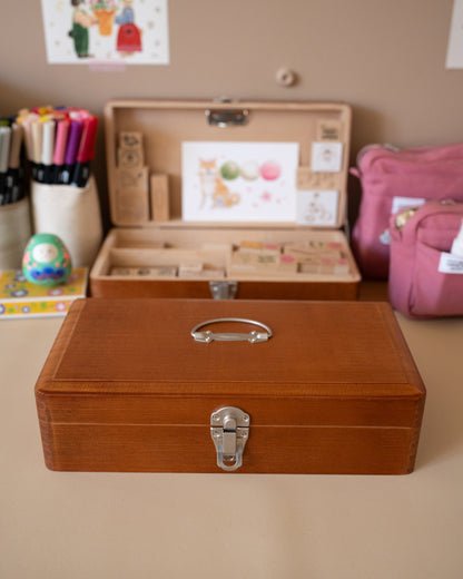 Boîte pour Organiser votre Papeterie Toga Wood Classiky Desk Tools Box