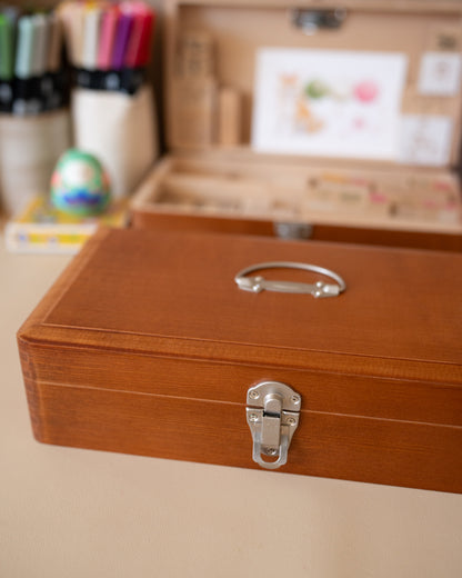 Boîte pour Organiser votre Papeterie Toga Wood Classiky Desk Tools Box