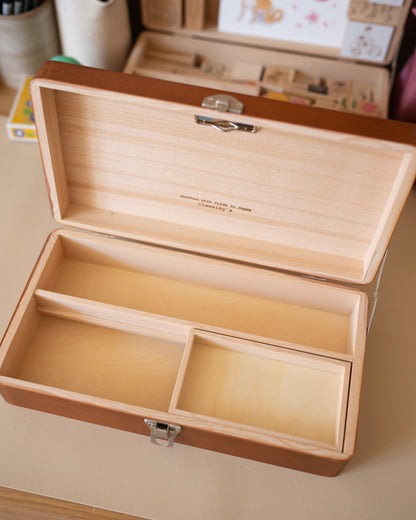 Boîte pour Organiser votre Papeterie Toga Wood Classiky Desk Tools Box