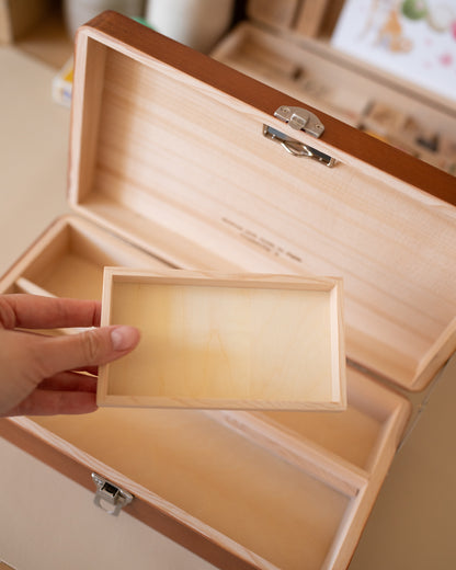 Boîte pour Organiser votre Papeterie Toga Wood Classiky Desk Tools Box